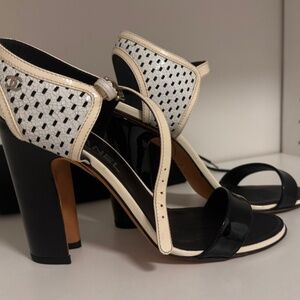 CHANEL Black and White Sandals
